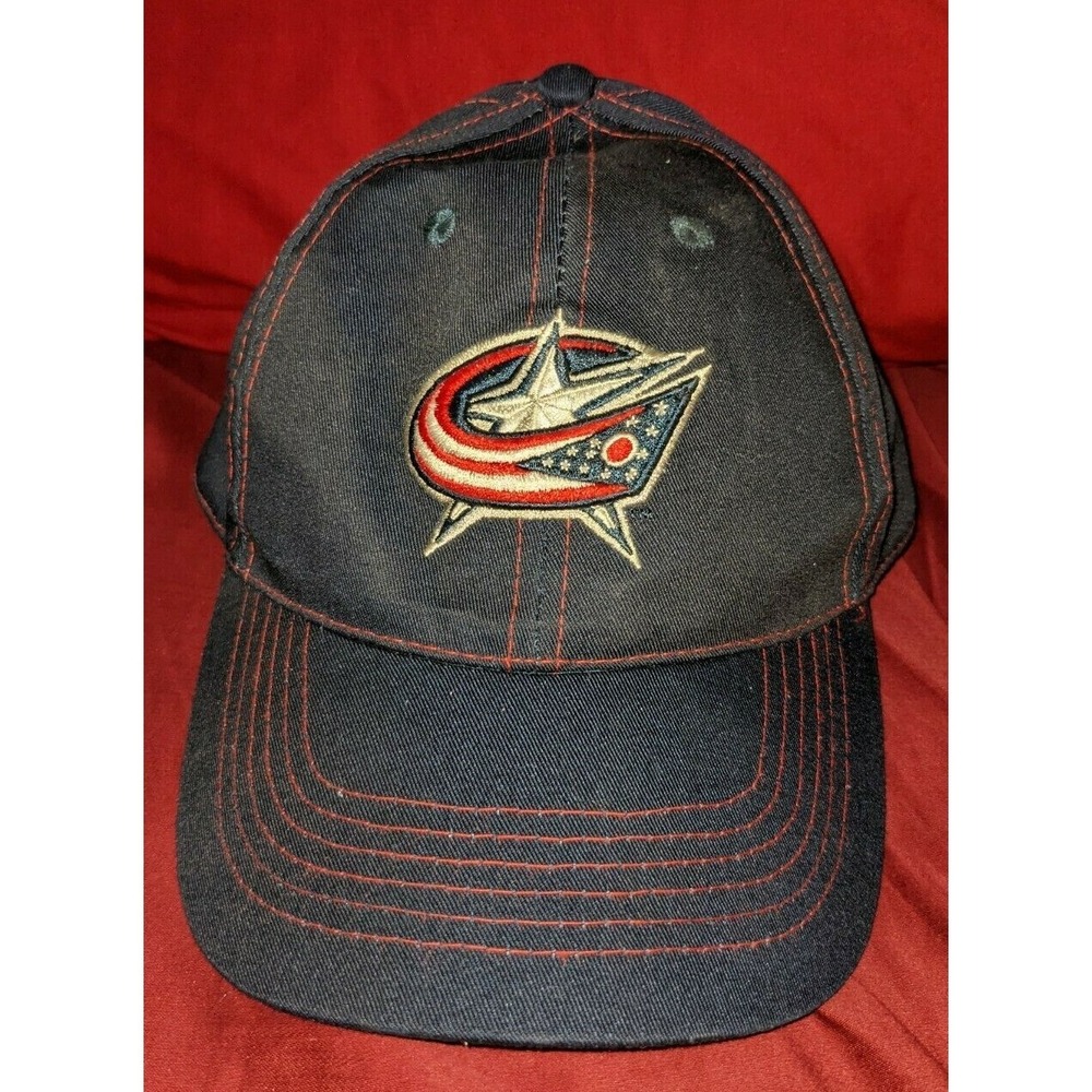 Columbus Blue Jackets Strapback Hat Cap Navy Blue SGA NHL Hockey RARE EUC HTF